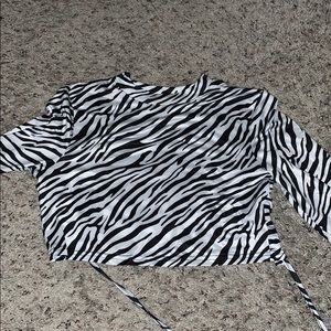 Zebra crop top